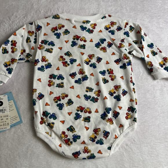 New Vtg Toddler Boy Carter’s 2 Pc Retro Outfit Construction Overall 6-9 Months - Picture 3 of 7